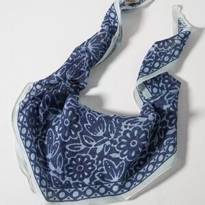 Faherty Batik Diamond Bandana scarf  - Indigo- NWT Sold by Anthropologie